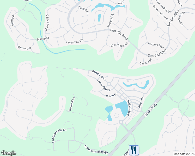 map of restaurants, bars, coffee shops, grocery stores, and more near 137 Oakesdale Drive in Bluffton