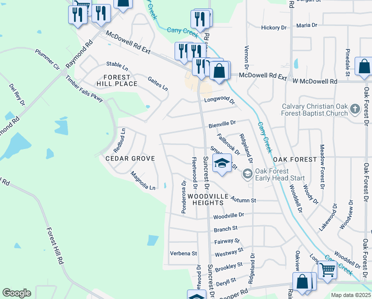 map of restaurants, bars, coffee shops, grocery stores, and more near 1935 Smallwood St in Jackson