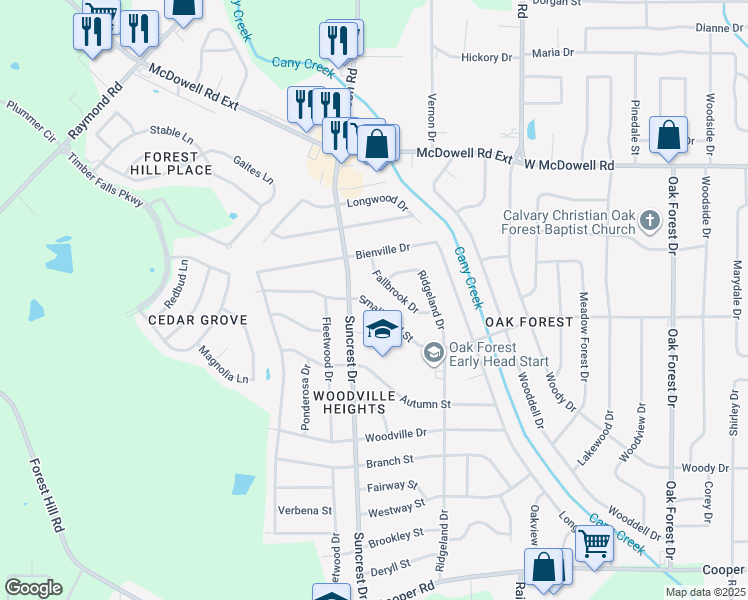 map of restaurants, bars, coffee shops, grocery stores, and more near 1886 Smallwood Street in Jackson
