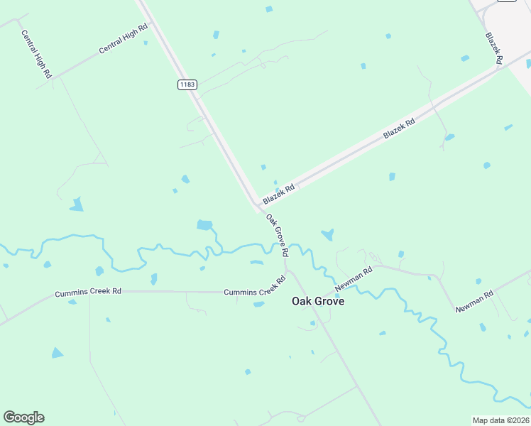 map of restaurants, bars, coffee shops, grocery stores, and more near 4506 Oak Grove Road in Ennis