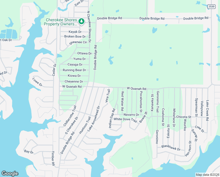 map of restaurants, bars, coffee shops, grocery stores, and more near 7106 Inca Trail in Mabank