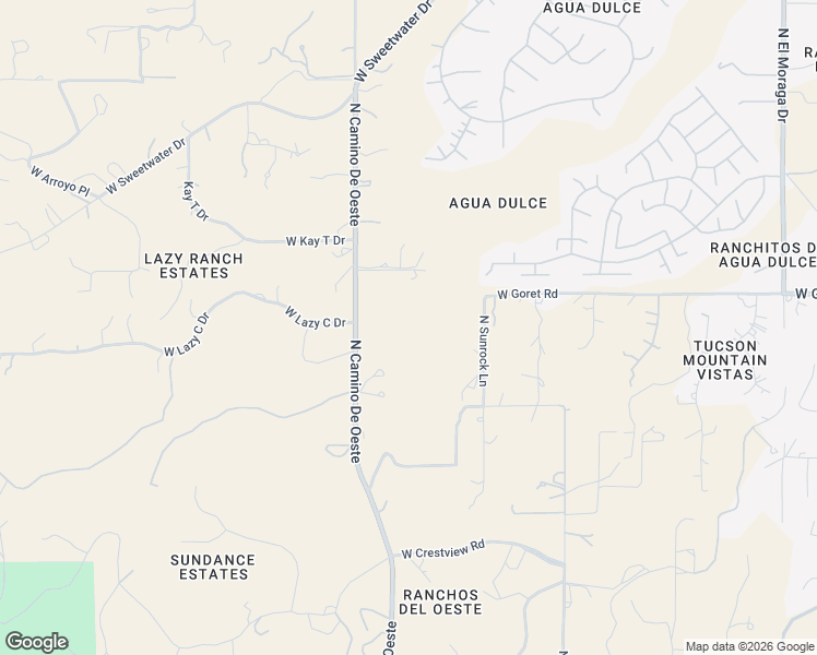 map of restaurants, bars, coffee shops, grocery stores, and more near 3120 North Camino De Oeste in Tucson