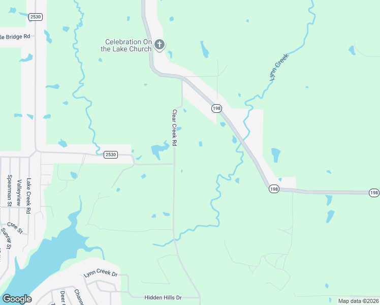 map of restaurants, bars, coffee shops, grocery stores, and more near 8200 Clear Creek Road in Mabank