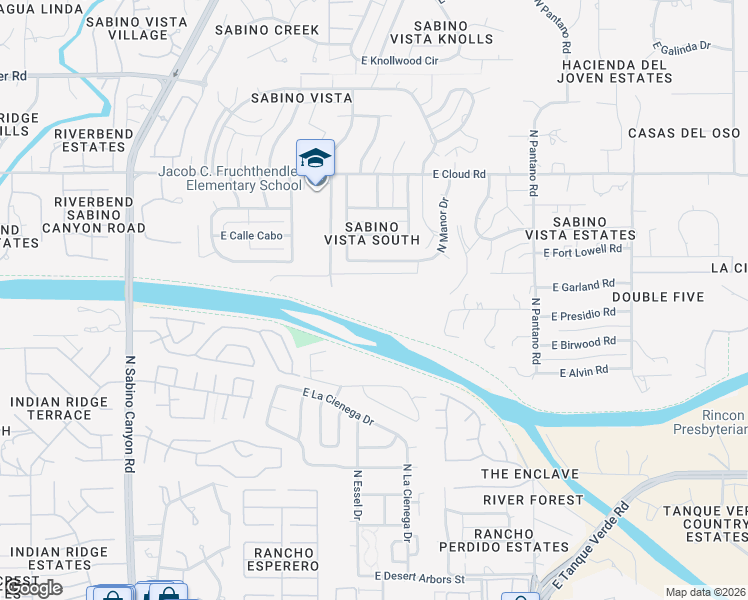 map of restaurants, bars, coffee shops, grocery stores, and more near 3190 North Lodge Road in Tucson