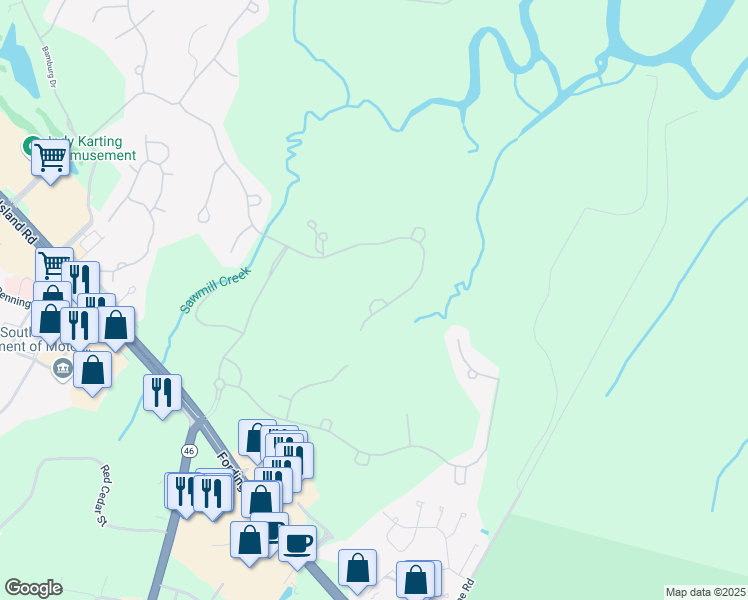 map of restaurants, bars, coffee shops, grocery stores, and more near 31 Victory Point Lane in Bluffton