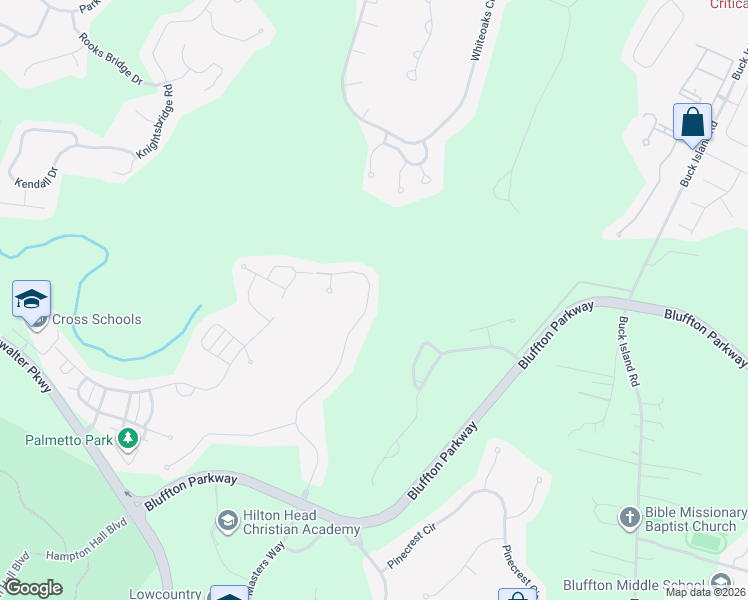 map of restaurants, bars, coffee shops, grocery stores, and more near 82 Trotting Hill Lane in Bluffton