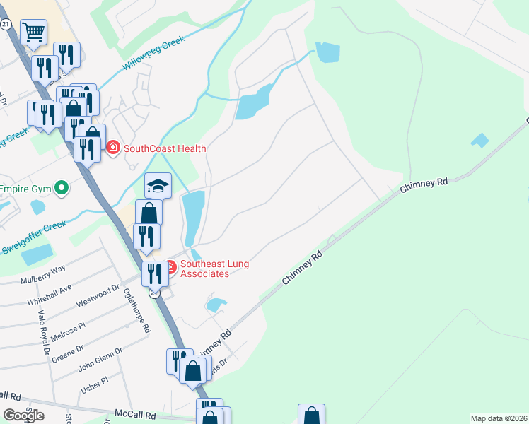 map of restaurants, bars, coffee shops, grocery stores, and more near 142 Palmetto Drive in Rincon
