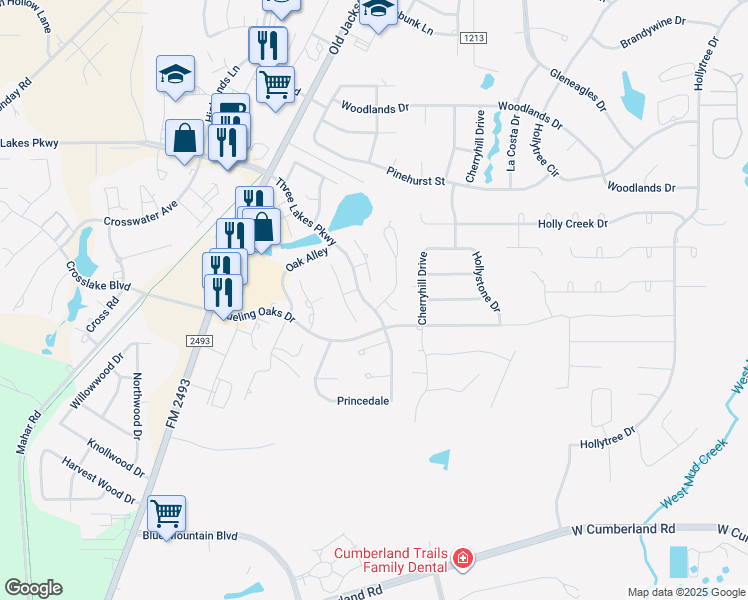 map of restaurants, bars, coffee shops, grocery stores, and more near 6981 Park Slope in Tyler