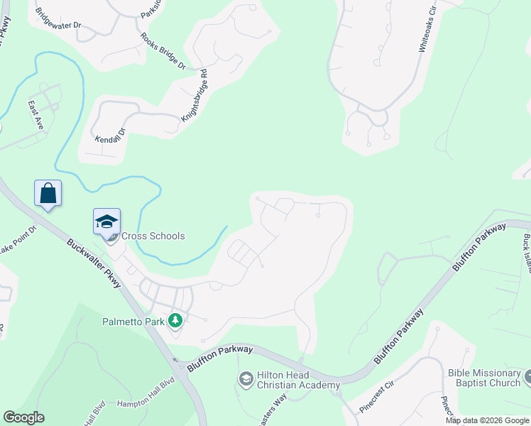 map of restaurants, bars, coffee shops, grocery stores, and more near 213 Mulberry Grove Lane in Bluffton