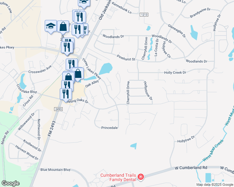 map of restaurants, bars, coffee shops, grocery stores, and more near 7064 Calumet Drive in Tyler