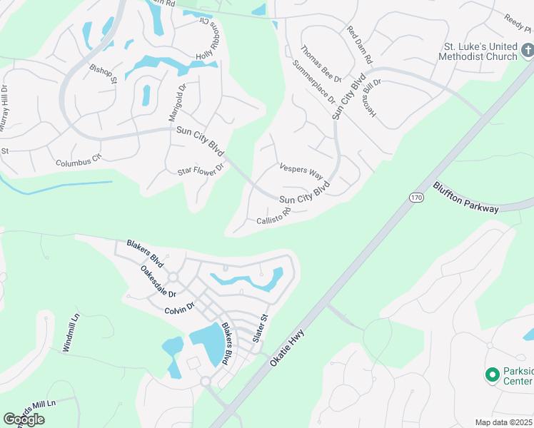map of restaurants, bars, coffee shops, grocery stores, and more near 3 Twinkling Court in Bluffton
