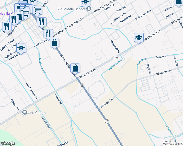 map of restaurants, bars, coffee shops, grocery stores, and more near 1730-1832 W Union Ave in Las Cruces