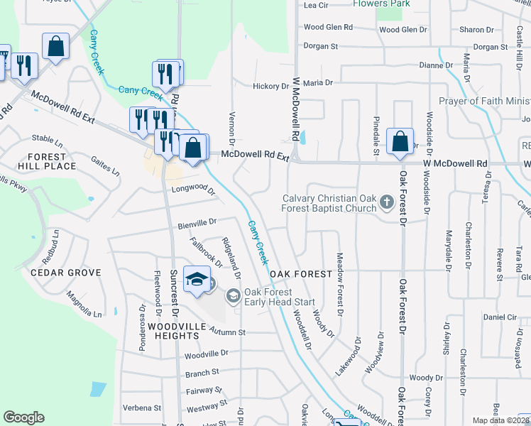 map of restaurants, bars, coffee shops, grocery stores, and more near 1723 Woodburn Street in Jackson