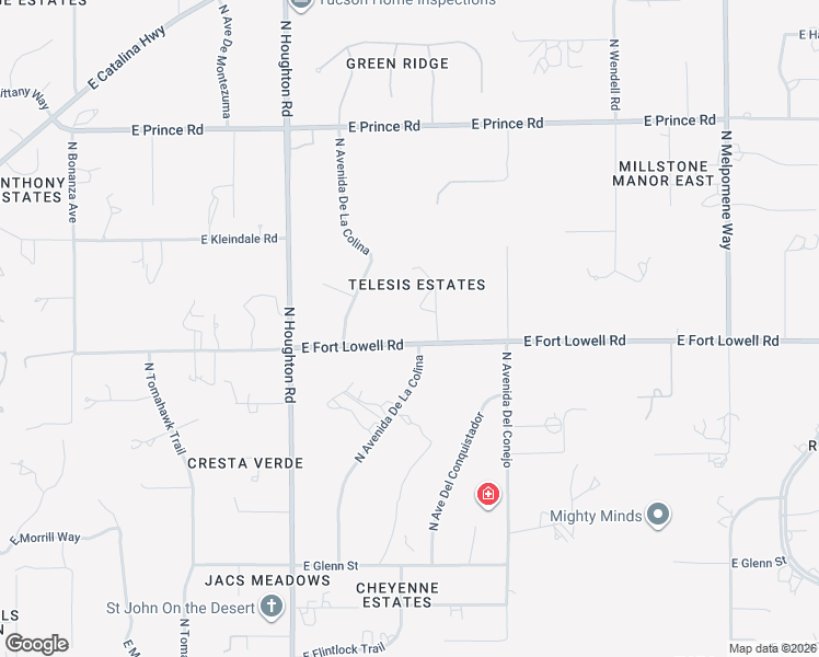 map of restaurants, bars, coffee shops, grocery stores, and more near 10555 East Fort Lowell Road in Tucson