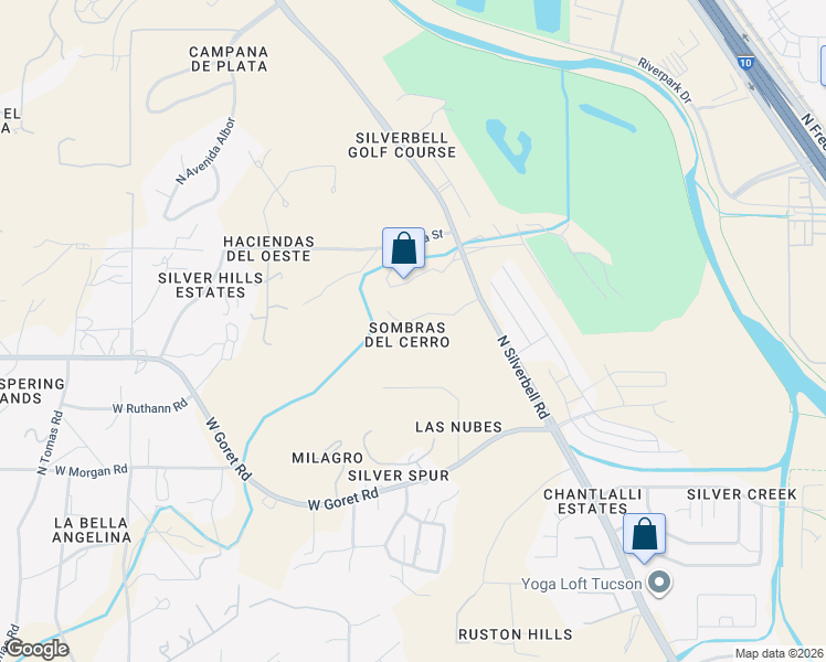 map of restaurants, bars, coffee shops, grocery stores, and more near 2790 West Placita Sombra Chula in Tucson
