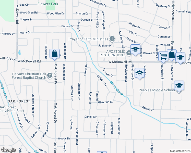 map of restaurants, bars, coffee shops, grocery stores, and more near 2729 Carleton St in Jackson
