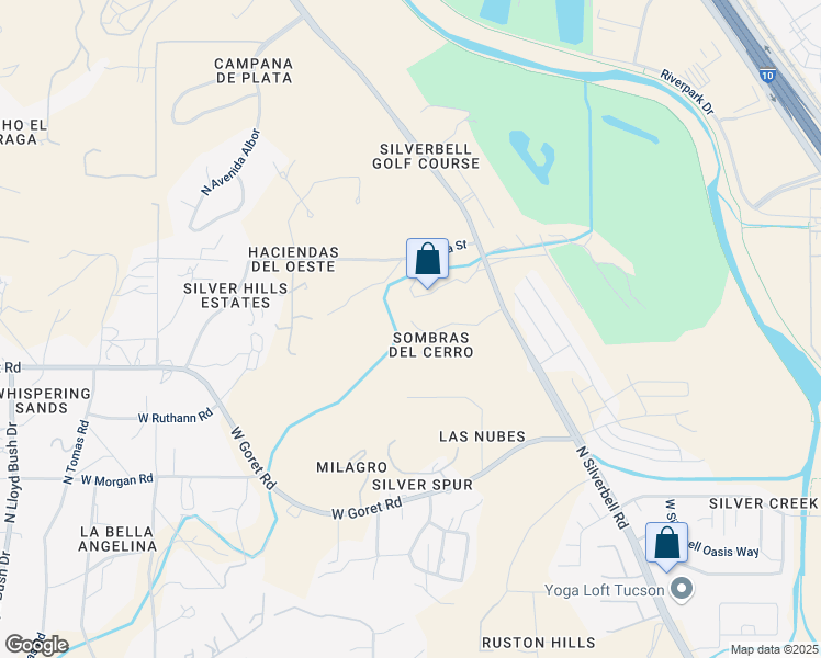 map of restaurants, bars, coffee shops, grocery stores, and more near 2790 West Placita Sombra Chula in Tucson