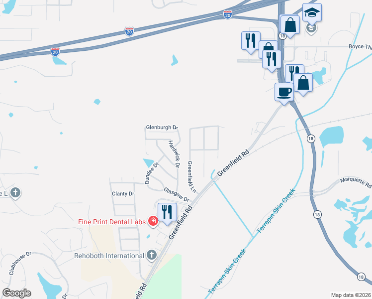 map of restaurants, bars, coffee shops, grocery stores, and more near 78 Hardwick Drive in Pearl