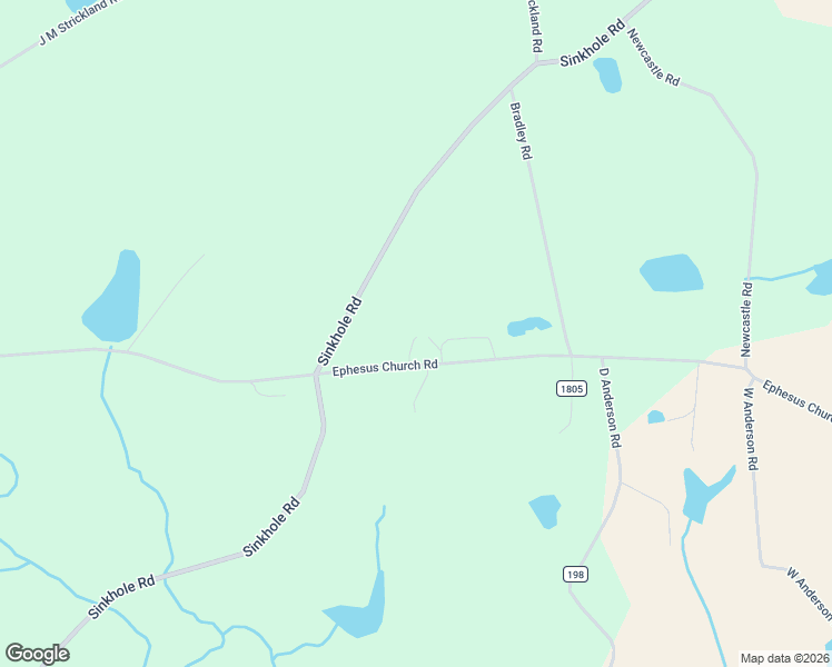 map of restaurants, bars, coffee shops, grocery stores, and more near Ephesus Church Ln in Register