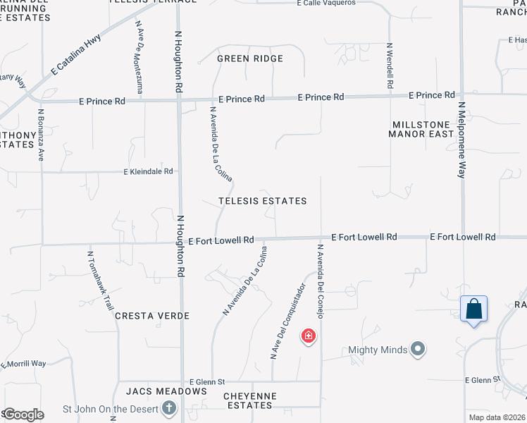 map of restaurants, bars, coffee shops, grocery stores, and more near 10555 East Fort Lowell Road in Tucson