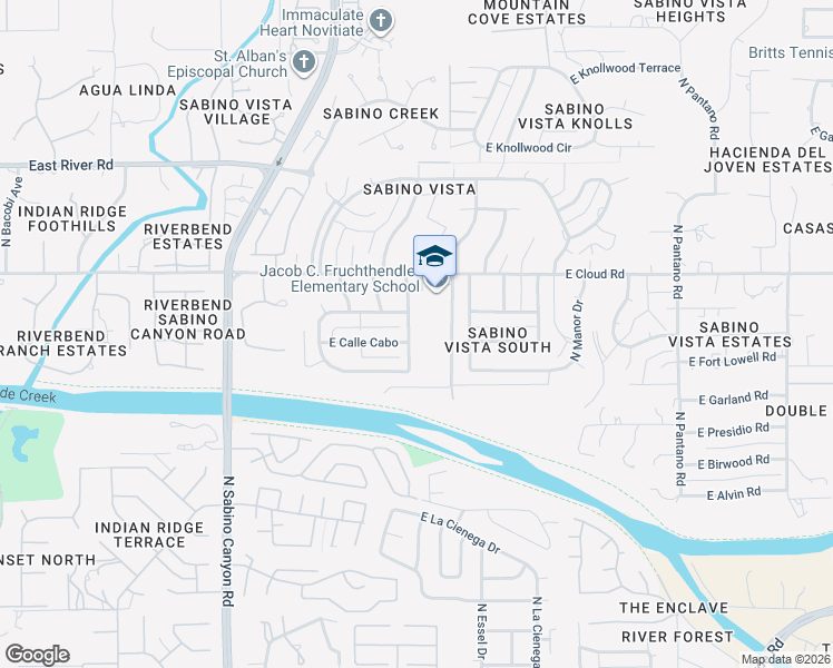 map of restaurants, bars, coffee shops, grocery stores, and more near 3222 North Cll De Beso in Tucson
