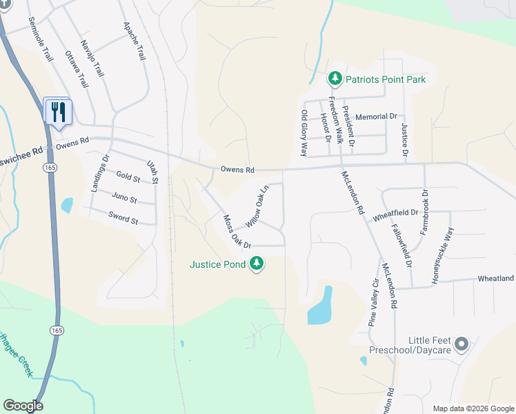 map of restaurants, bars, coffee shops, grocery stores, and more near Willow Oak Lane in Fort Mitchell