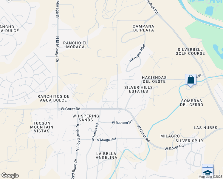 map of restaurants, bars, coffee shops, grocery stores, and more near 3357 North Grannen Road in Tucson