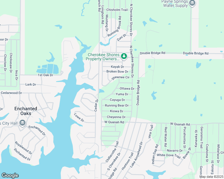 map of restaurants, bars, coffee shops, grocery stores, and more near 149 Shawnee Circle in Mabank