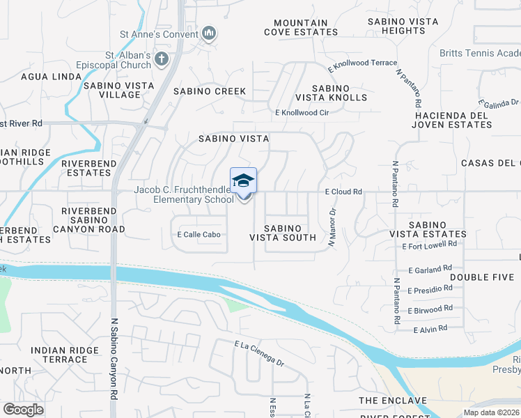 map of restaurants, bars, coffee shops, grocery stores, and more near 3331 North Camino Suerte in Tucson