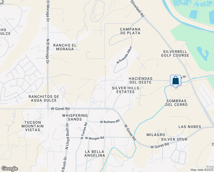 map of restaurants, bars, coffee shops, grocery stores, and more near 3357 North Grannen Road in Tucson