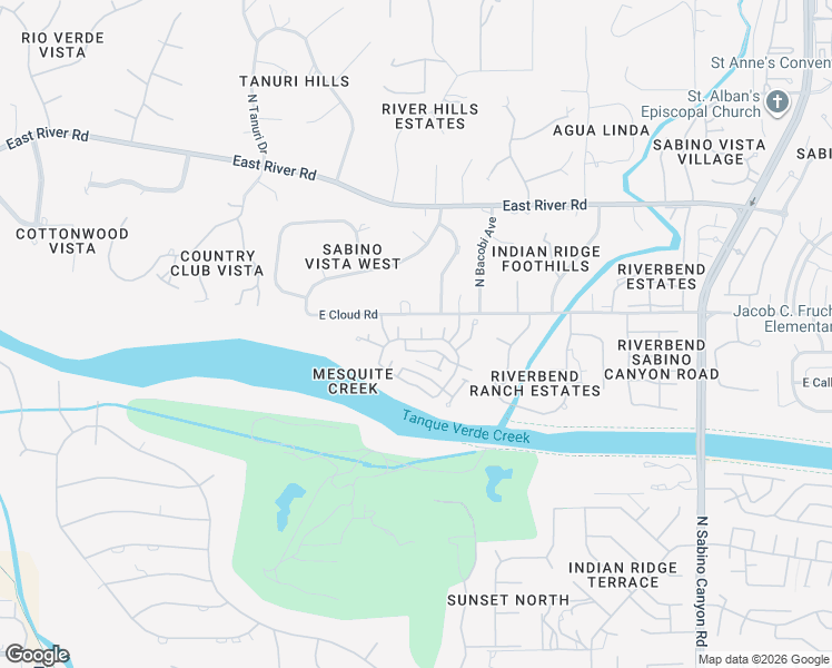 map of restaurants, bars, coffee shops, grocery stores, and more near 6609 East Crimson Sage Drive in Tucson
