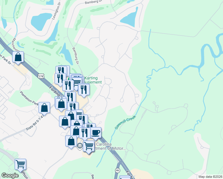 map of restaurants, bars, coffee shops, grocery stores, and more near 897 Fording Island Road in Bluffton
