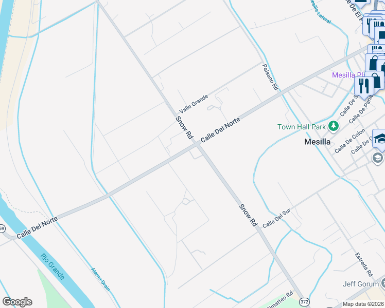 map of restaurants, bars, coffee shops, grocery stores, and more near 3000 Calle Del Norte in Las Cruces