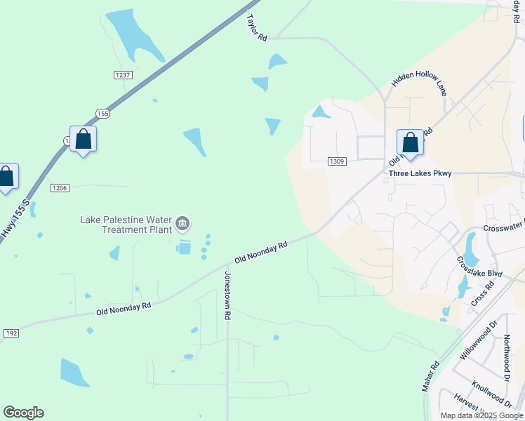 map of restaurants, bars, coffee shops, grocery stores, and more near 14752 County Road 192 in Tyler