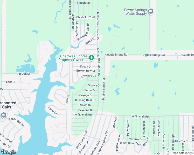 map of restaurants, bars, coffee shops, grocery stores, and more near 7101 Shawnee Circle in Mabank