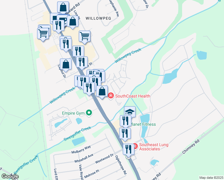 map of restaurants, bars, coffee shops, grocery stores, and more near 5016 Winfield Drive in Rincon