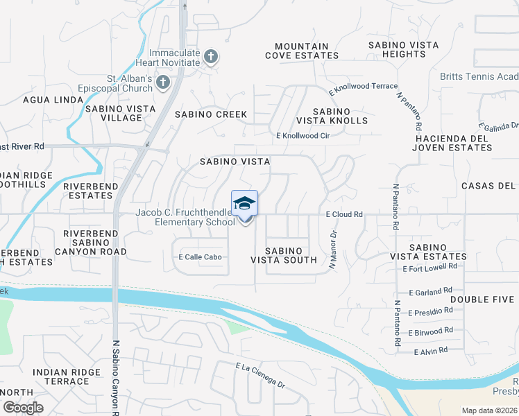 map of restaurants, bars, coffee shops, grocery stores, and more near 3402 North Camino Suerte in Tucson