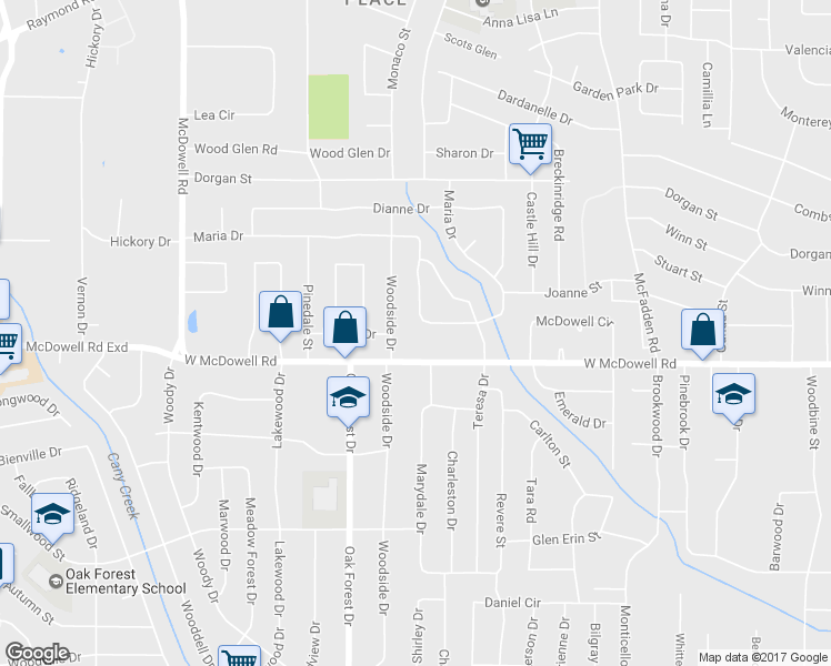 map of restaurants, bars, coffee shops, grocery stores, and more near 1253 Maria Drive in Jackson