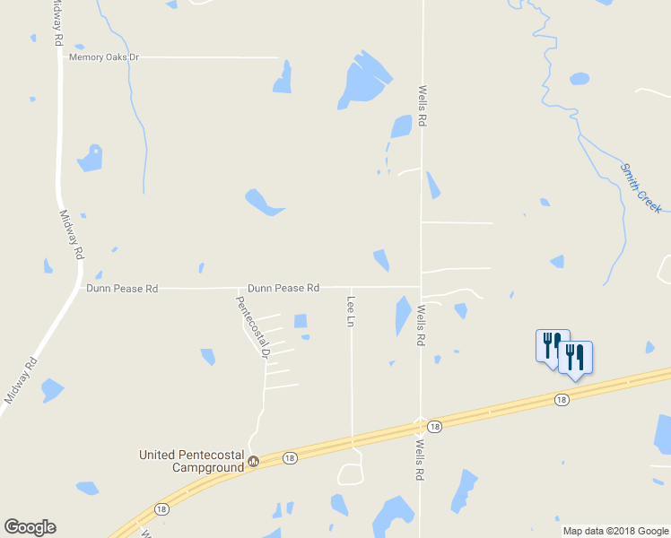 map of restaurants, bars, coffee shops, grocery stores, and more near 1700 Dunn Pease Road in Raymond