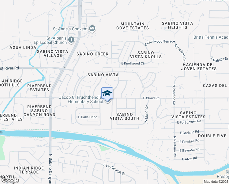 map of restaurants, bars, coffee shops, grocery stores, and more near 3402 North Camino Suerte in Tucson