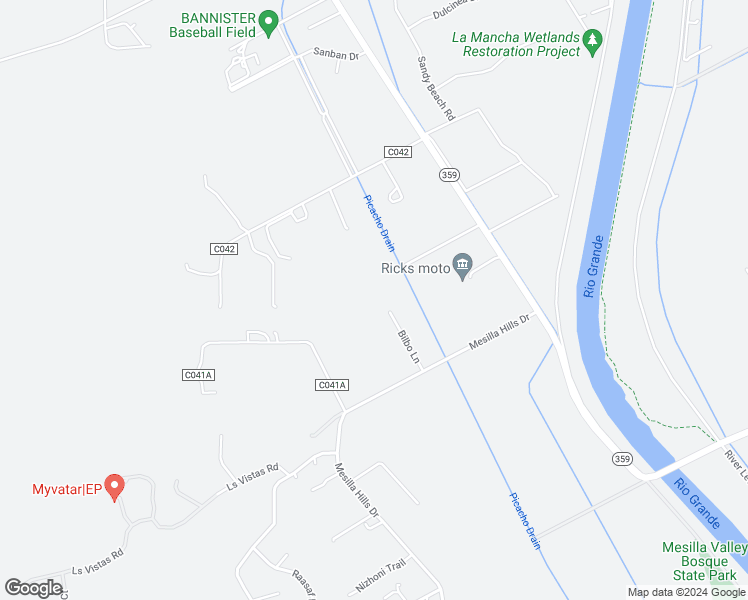 map of restaurants, bars, coffee shops, grocery stores, and more near 1700 Bilbo Lane in Las Cruces