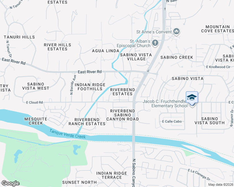 map of restaurants, bars, coffee shops, grocery stores, and more near 3401 North Eagle Road in Tucson