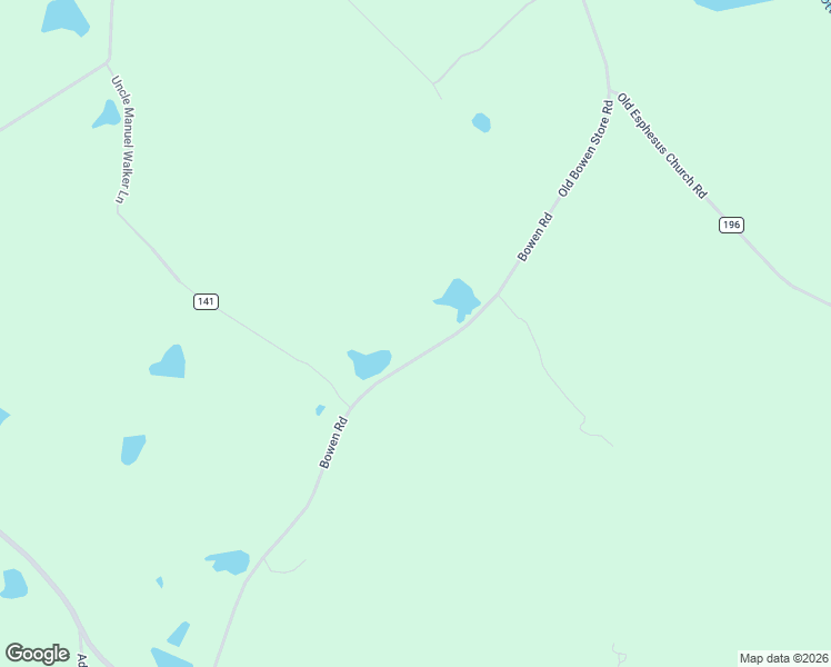 map of restaurants, bars, coffee shops, grocery stores, and more near 6005 Bowen Road in Claxton