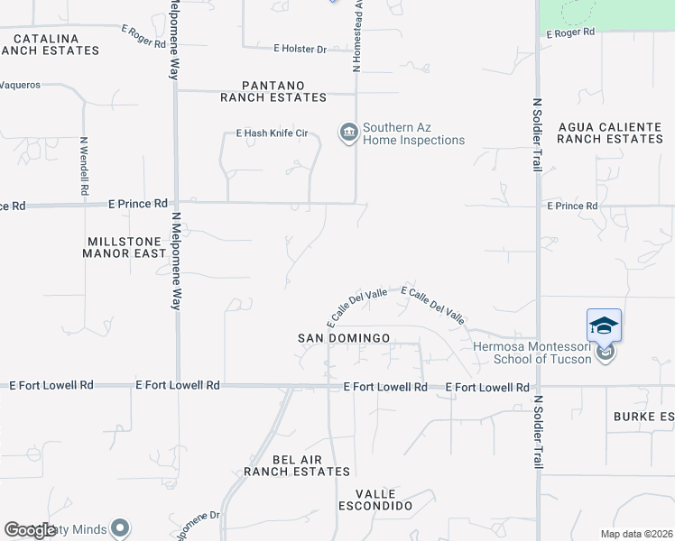 map of restaurants, bars, coffee shops, grocery stores, and more near 3520 North Vía San Juanito in Tucson