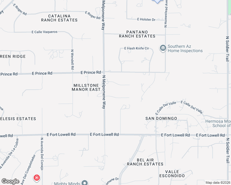map of restaurants, bars, coffee shops, grocery stores, and more near 11160 East Quick Draw Place in Tucson