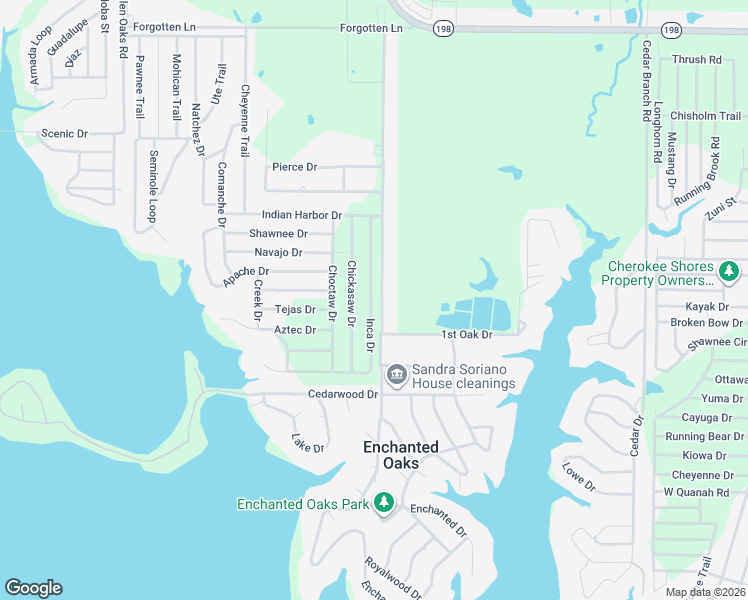 map of restaurants, bars, coffee shops, grocery stores, and more near 6136 Chickasaw Drive in Mabank