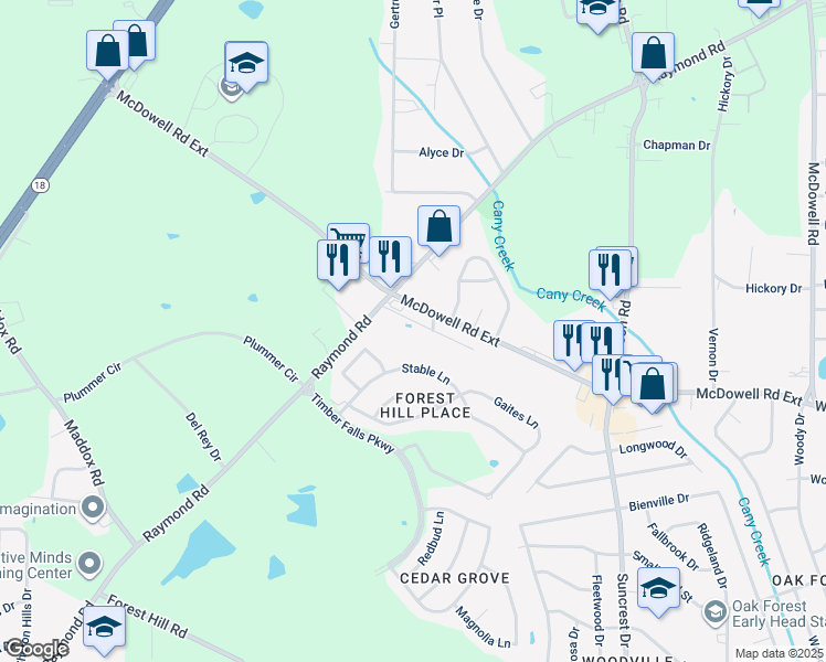 map of restaurants, bars, coffee shops, grocery stores, and more near 3035 Autumn Place South in Jackson