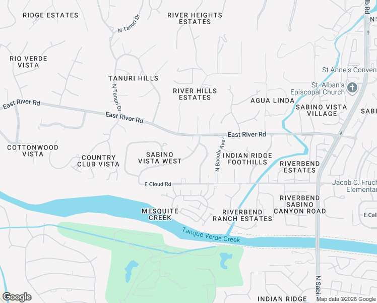 map of restaurants, bars, coffee shops, grocery stores, and more near 6550 East Cll De Amigos in Tucson