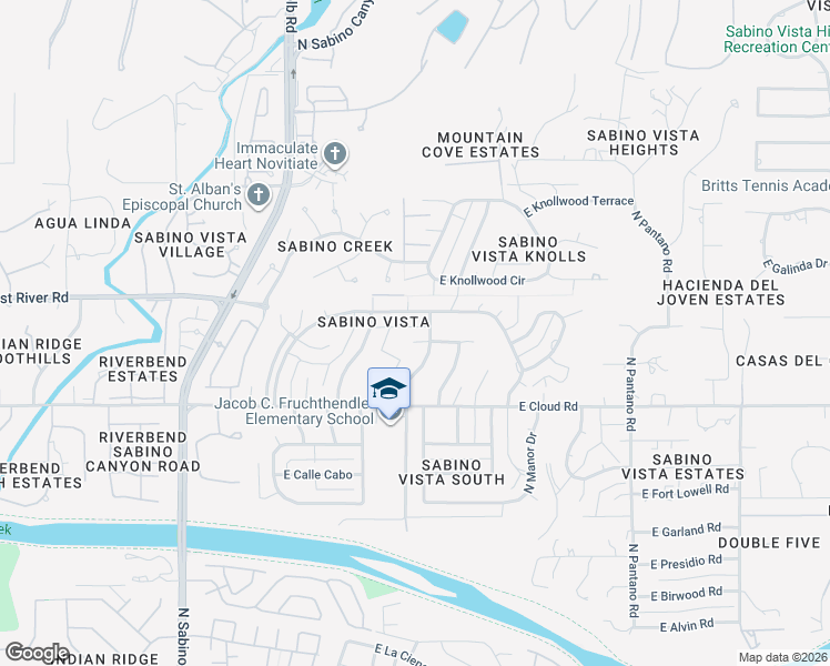 map of restaurants, bars, coffee shops, grocery stores, and more near 3501 North Camino Suerte in Tucson