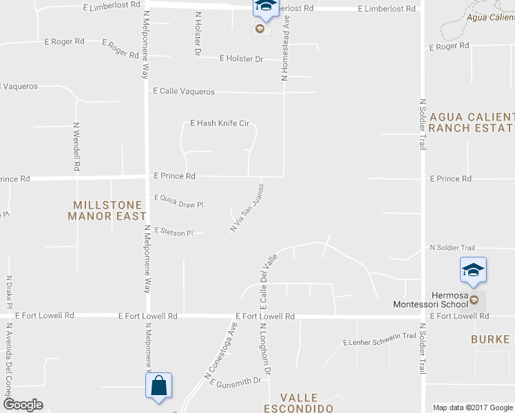 map of restaurants, bars, coffee shops, grocery stores, and more near 3520 North Vía San Juanito in Tucson